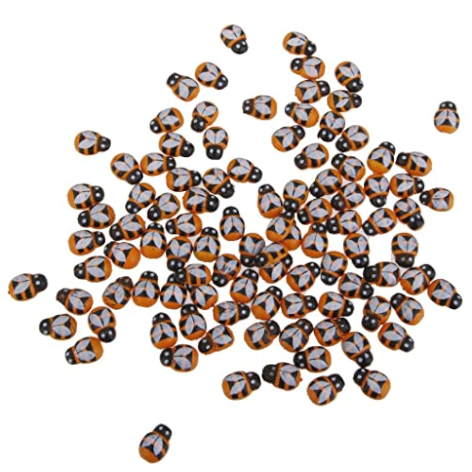 200pcs Tiny Wooden Bees Embellishment Craft
